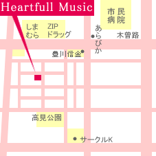 豊橋のピアノ教室ハートフルミュージック　豊川校地図