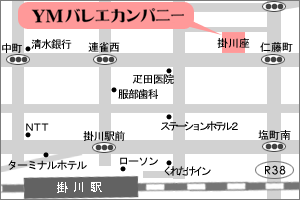 YMバレエカンパニー・掛川教室・地図